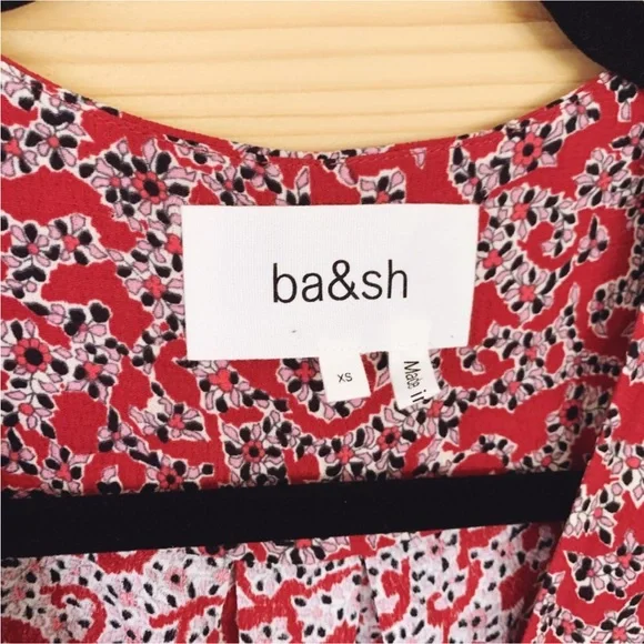 ba&sh Crystal Mini Dress in Cranberry Floral - Picture 12 of 16